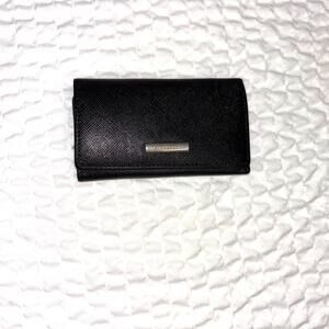 Burberry Black Leather Key Holder